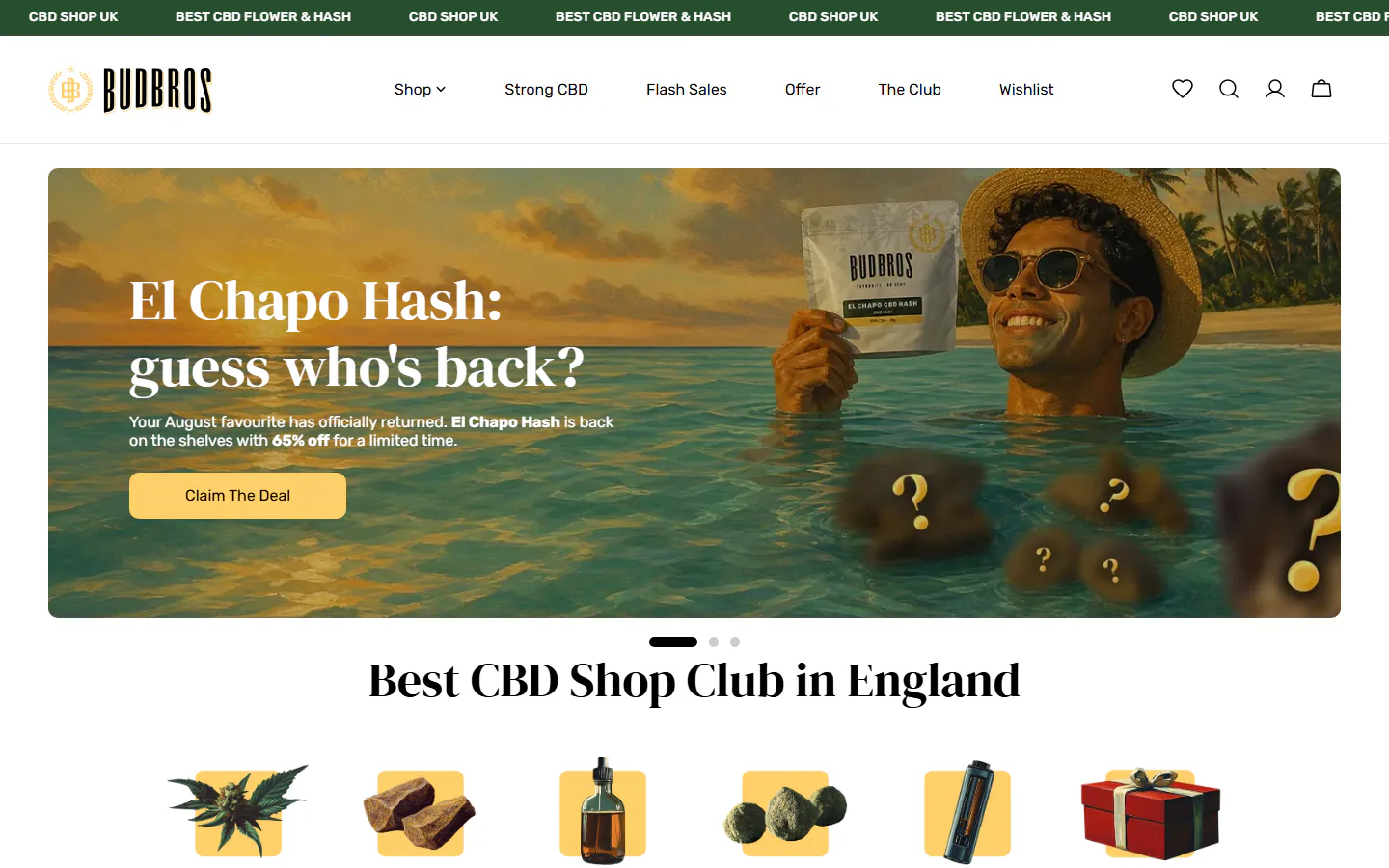 Bud Bros Shopify store homepage