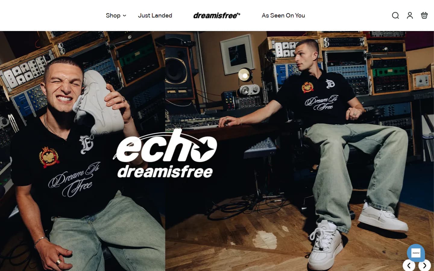Dream Is Free Shopify store homepage